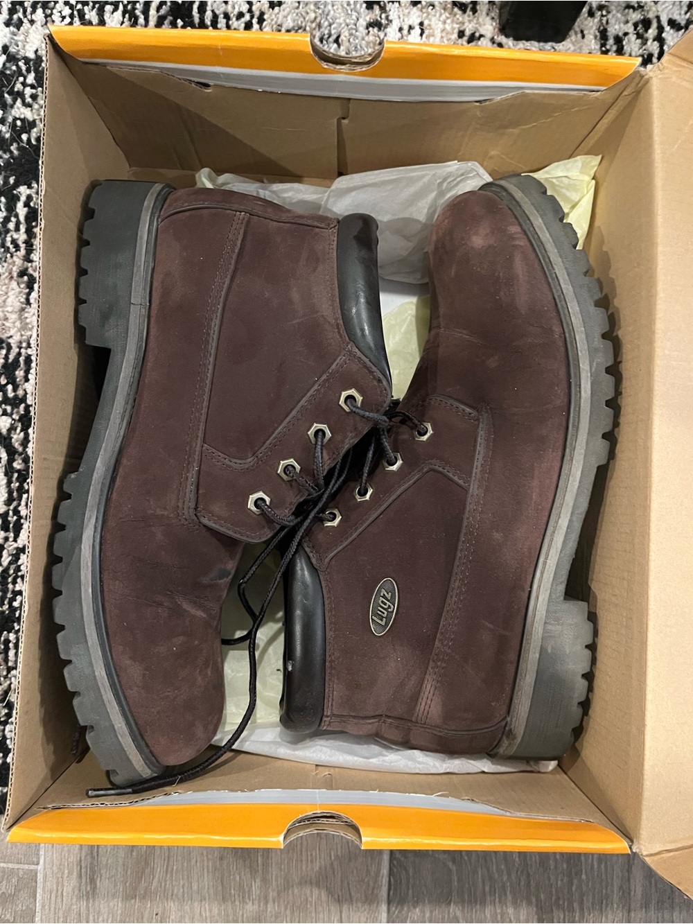 Lugz Men's Dark Brown Suede Chukka Boots